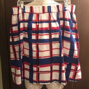 Red, White & Blue Talbots Skirt